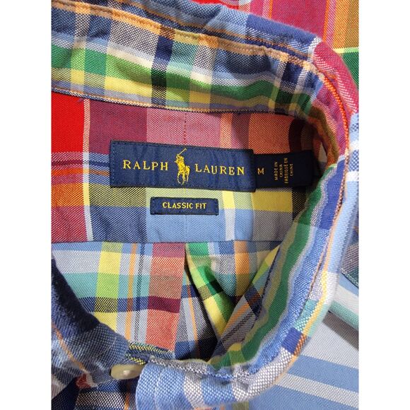Ralph Lauren Plaid Men's Long Sleeve Button Down Shirt - Medium - Picture 3 of 6